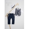  Piccolino Βαπτιστικό κοστούμι  Silvio-22 σε χρώμα Navy